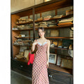 Plaid camisole dress for women