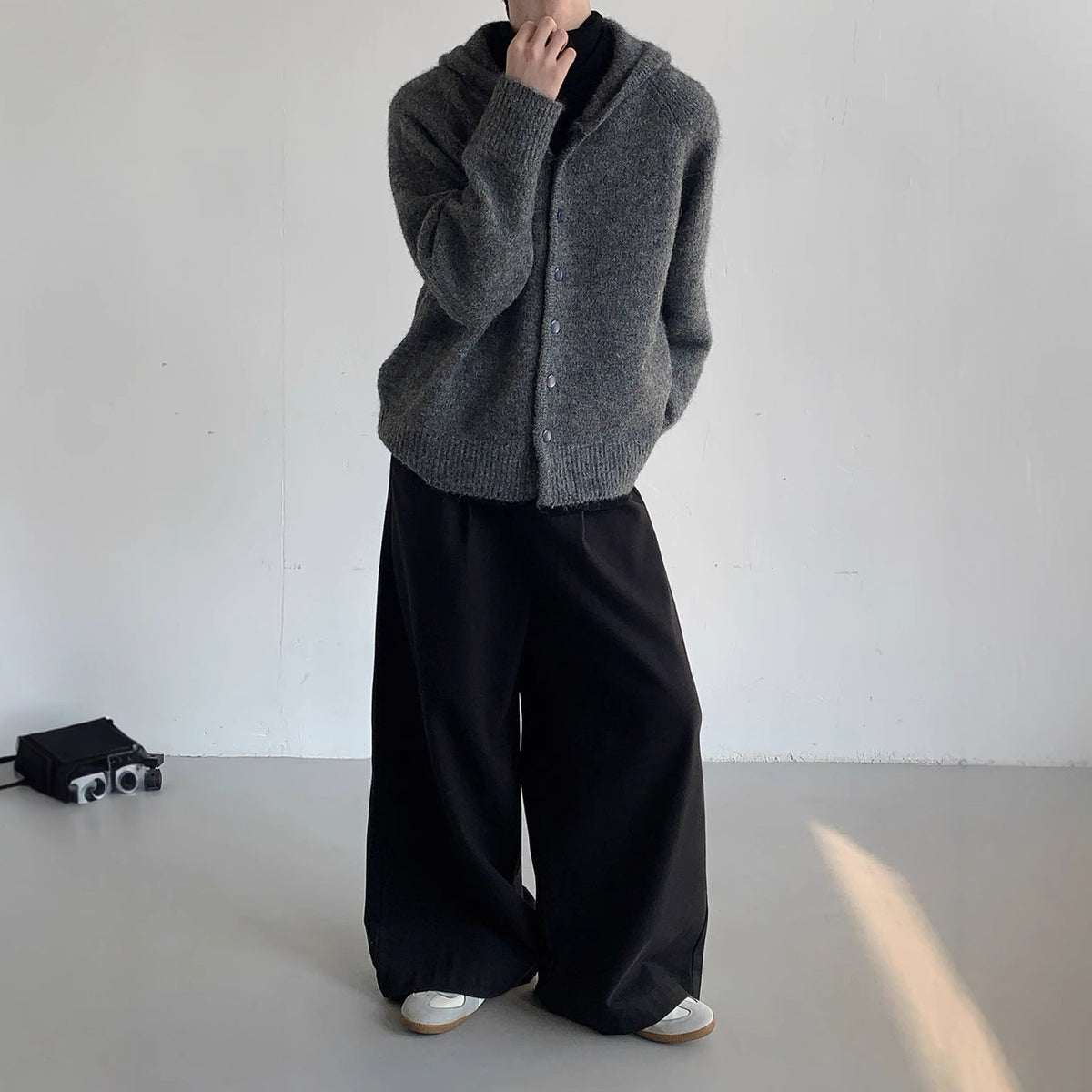 Thick Hooded Cardigan Sweater