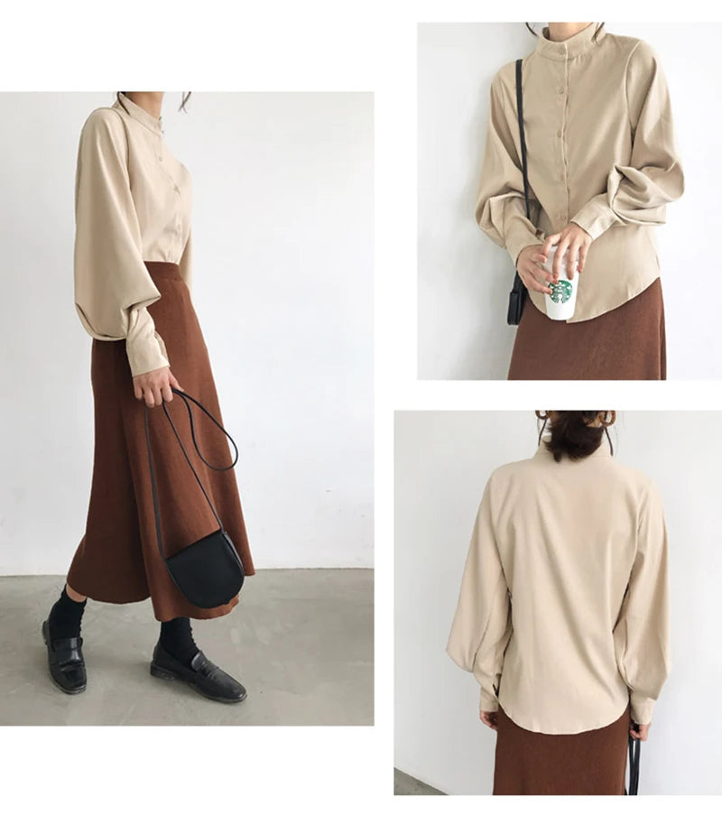 Big Lantern Sleeve Blouse for Women