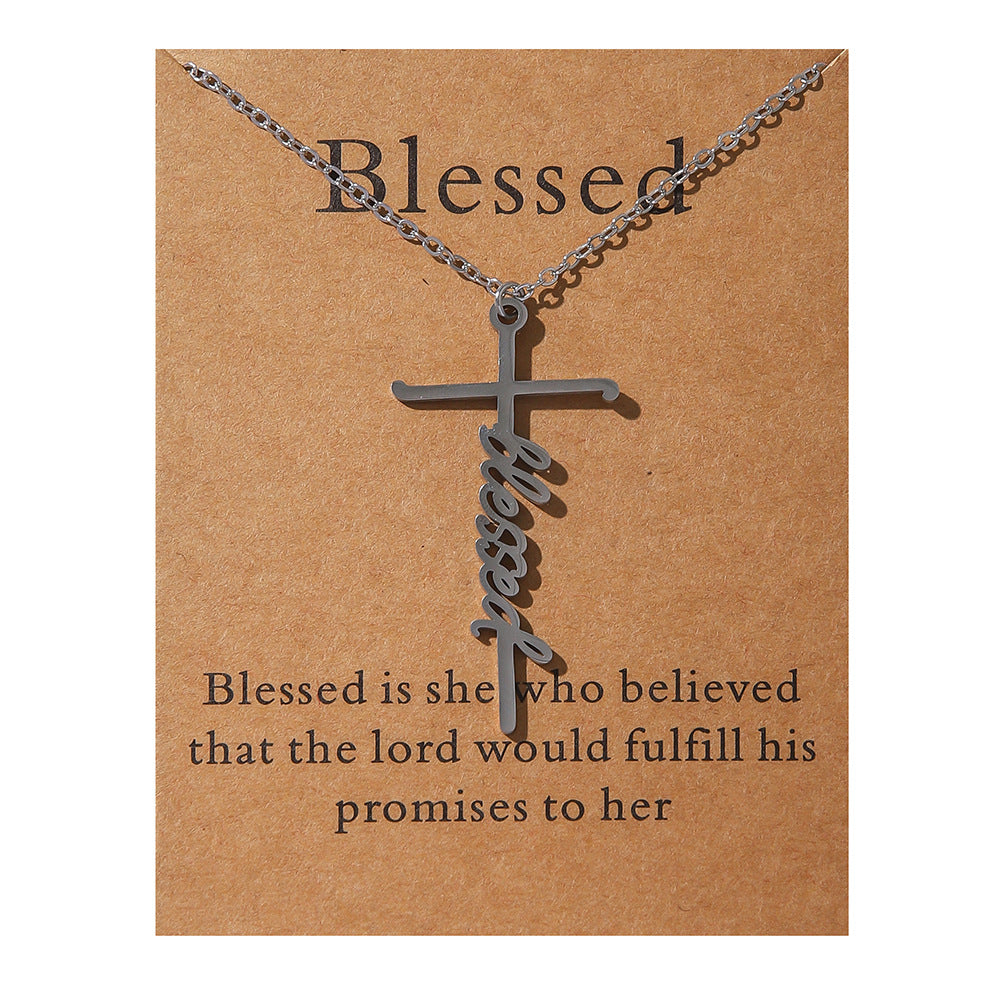 Faith Religious Cross Collarbone Chain
