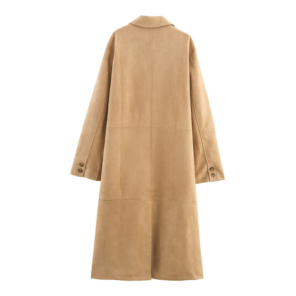 Anti suede long coat
