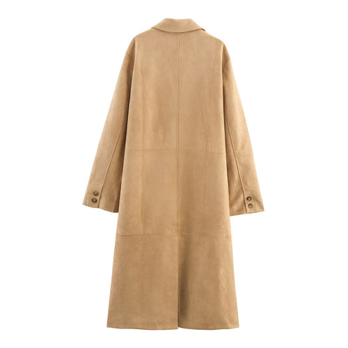 Anti suede long coat