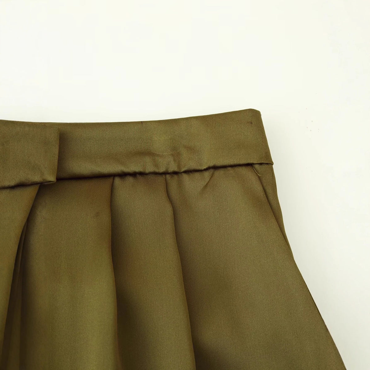 Satin lace high waisted shorts