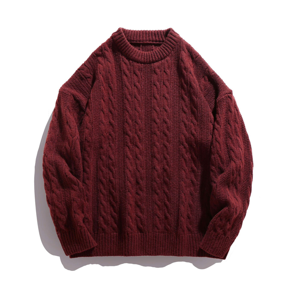 Round neck loose sweater for men
