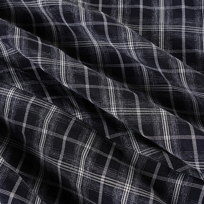 Irregular plaid skirt with half length