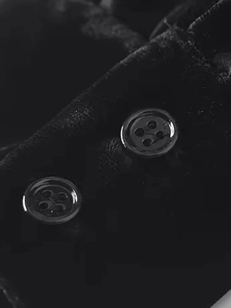 Black Striped Velvet Shirts
