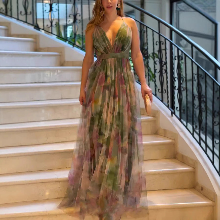 Printed camisole dress