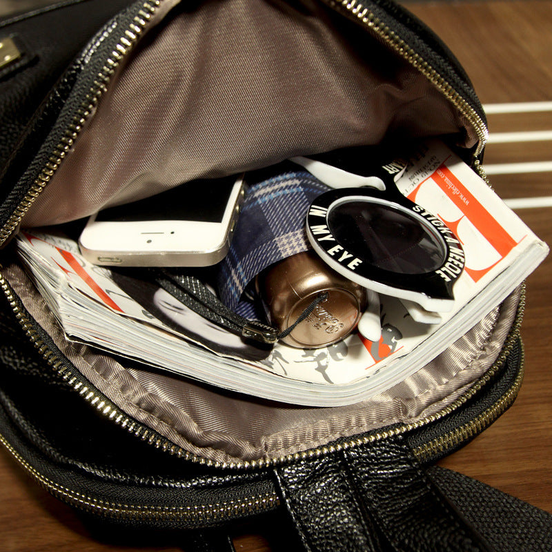 Soft leather backpack