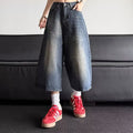 Retro vintage denim shorts for men
