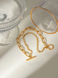 18K Gold-Plated Stainless Steel Chain Bracelet