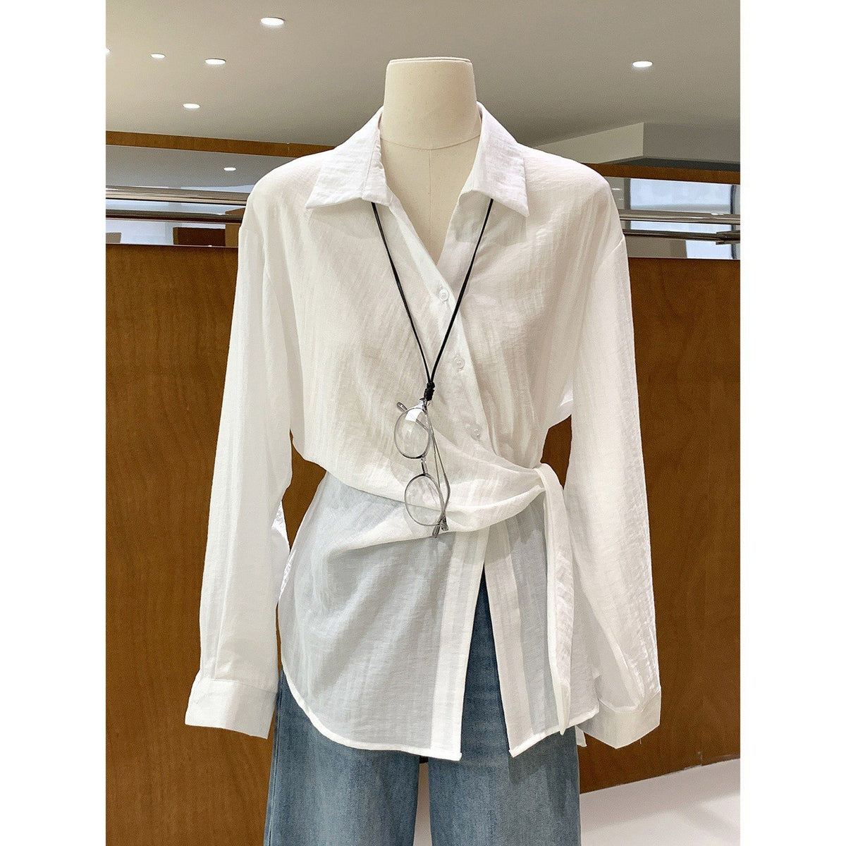 Button-Down Linen Blouse