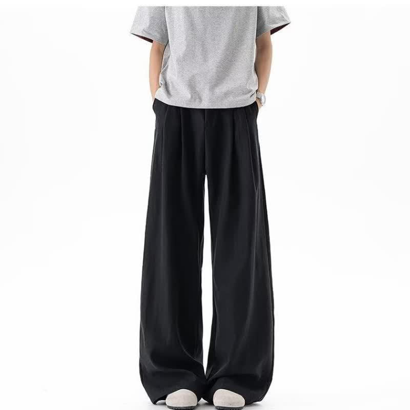 Linen-Like Wrinkled Wide-Leg pants for Men