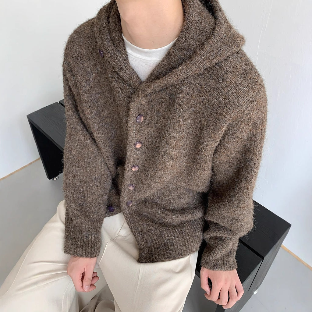 Thick Hooded Cardigan Sweater