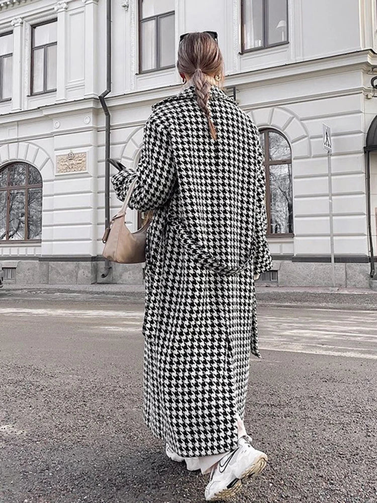 Patchwork Lace Up Coats
