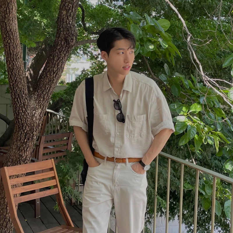 Short sleeved shirt for men