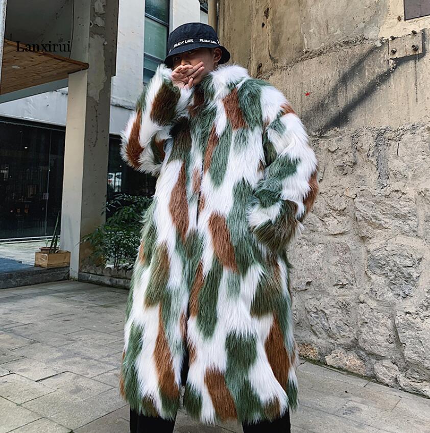 Camouflage Thick Fur Collar Coats
