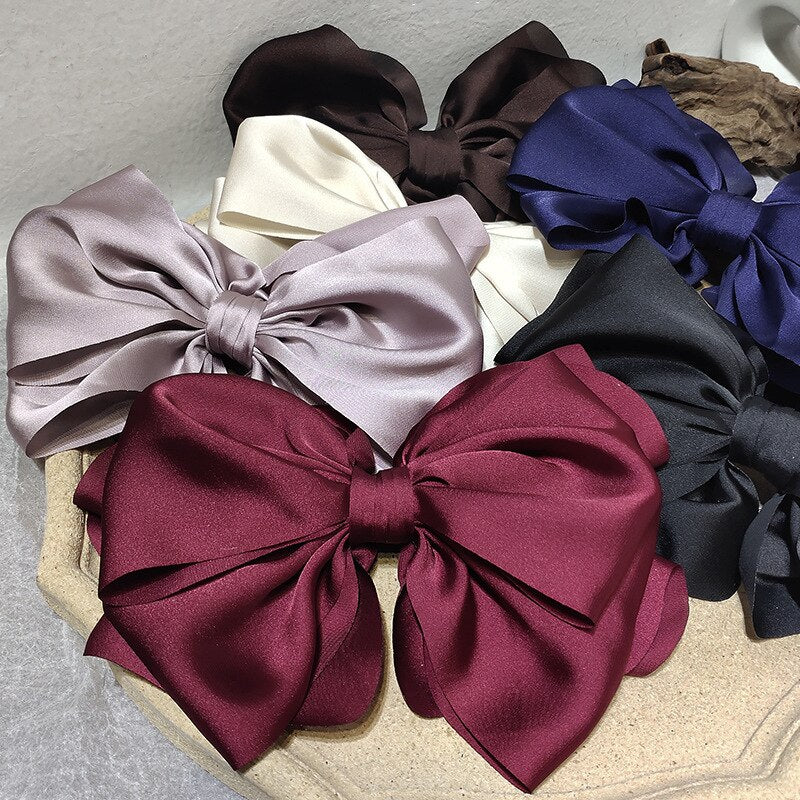 Velvet Bowknot Hair Clips