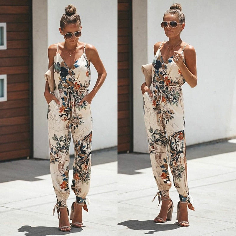 Floral Print Summer Jumpsuit