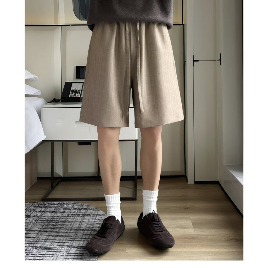Preppy Style Striped Shorts Men