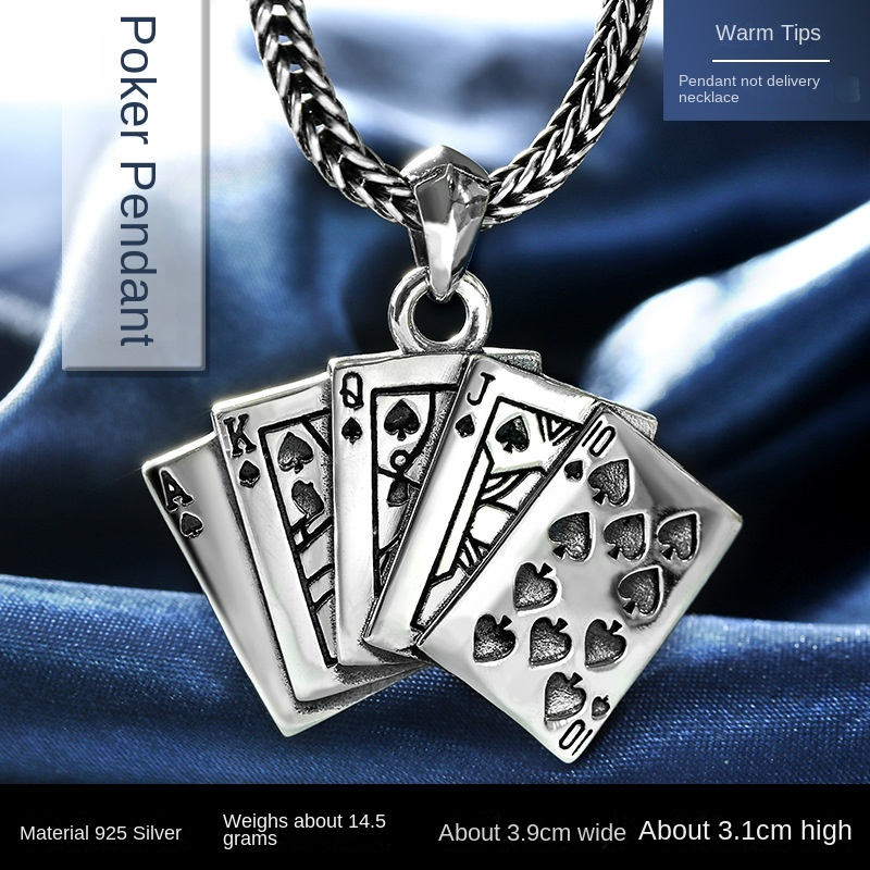Silver Ring with Poker Pattern