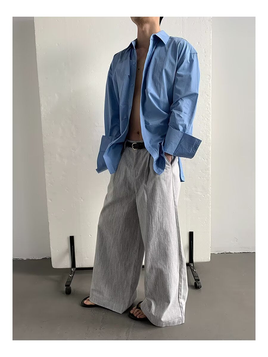 Preppy Casual Suit Pants for Men