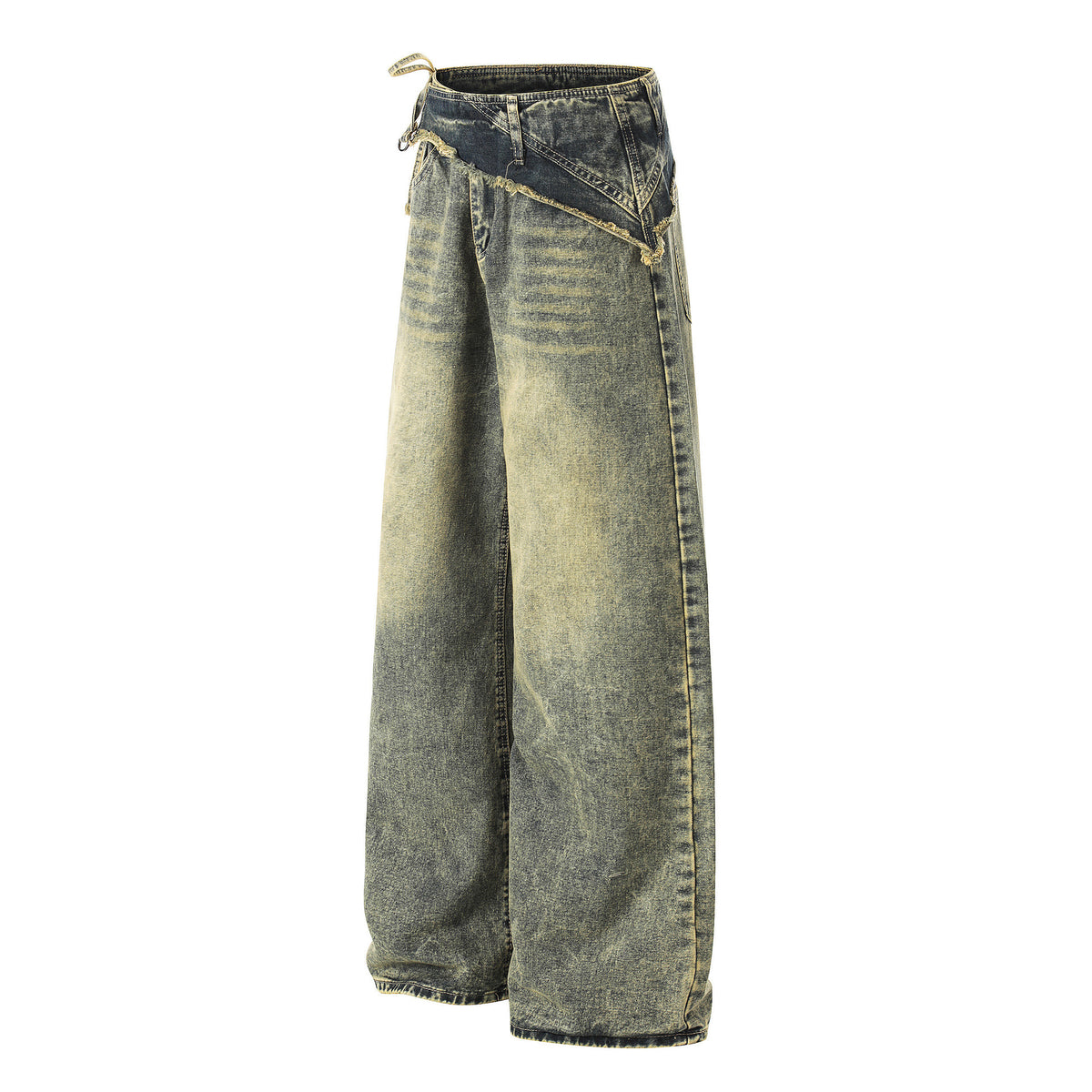 Vintage distressed irregular jeans