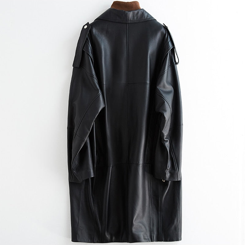 Faux Leather Coat Streetwear