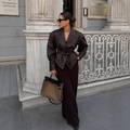 Strap up short long sleeved jacket