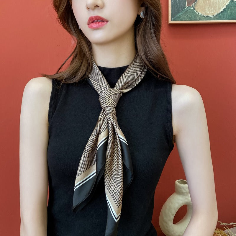 Bird Grid Small Square Scarf