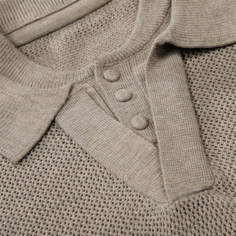 Fake two double-layer lapel polo shirts