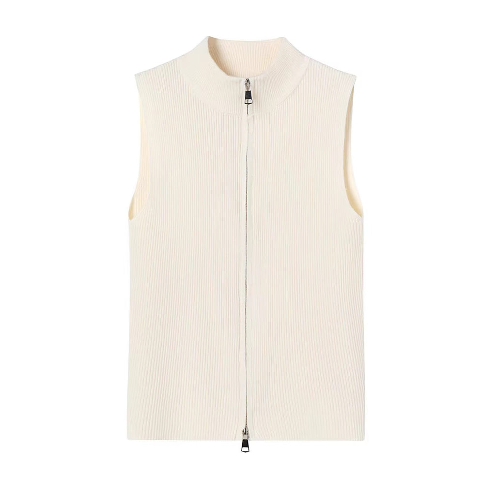 Slim-Fitting Sleeveless Crop Top