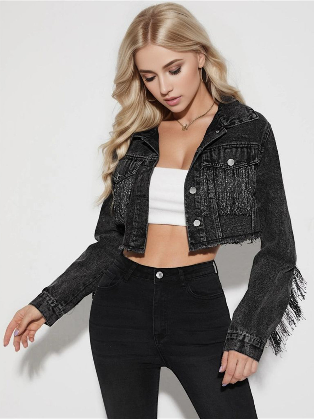 Women's denim short jacket