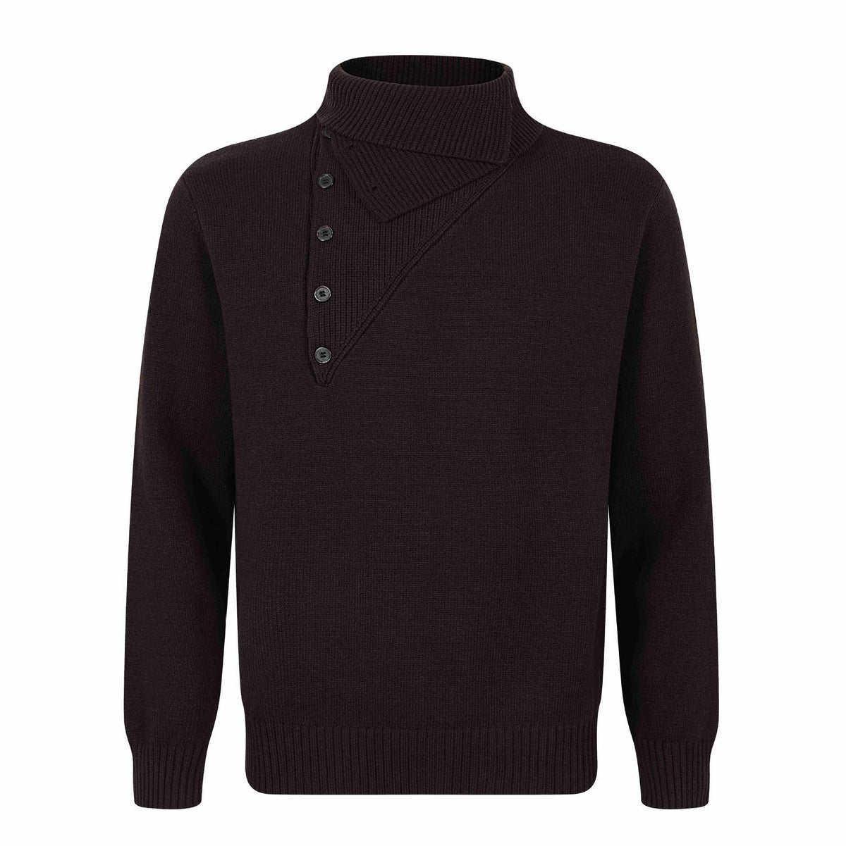 Double-Layered High Neck Long Sleeve Knitwear