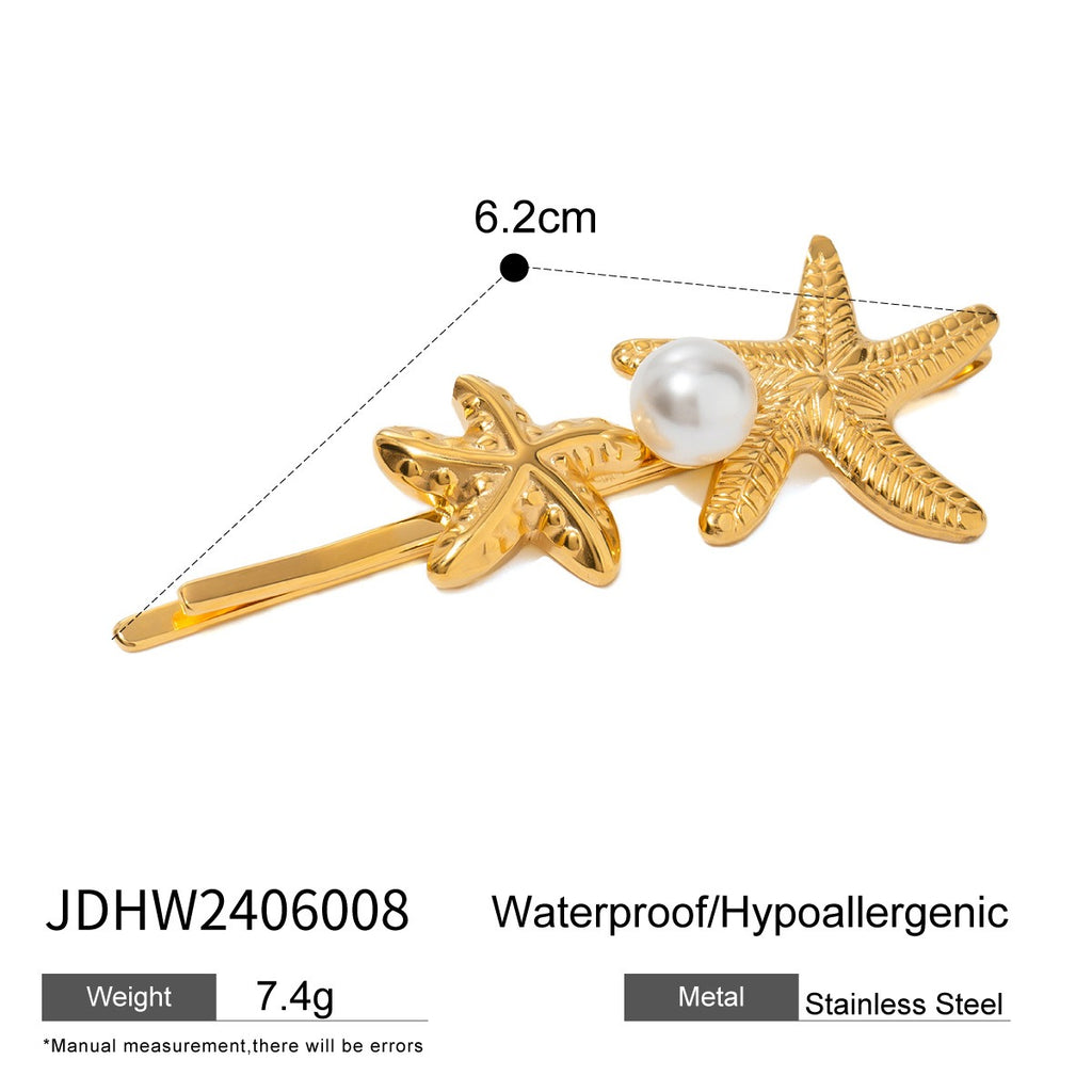 Shell hair clip with bangs