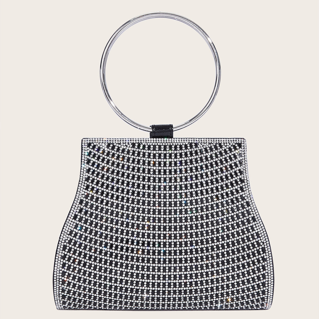 Diamond bag magnetic buckle chain bag