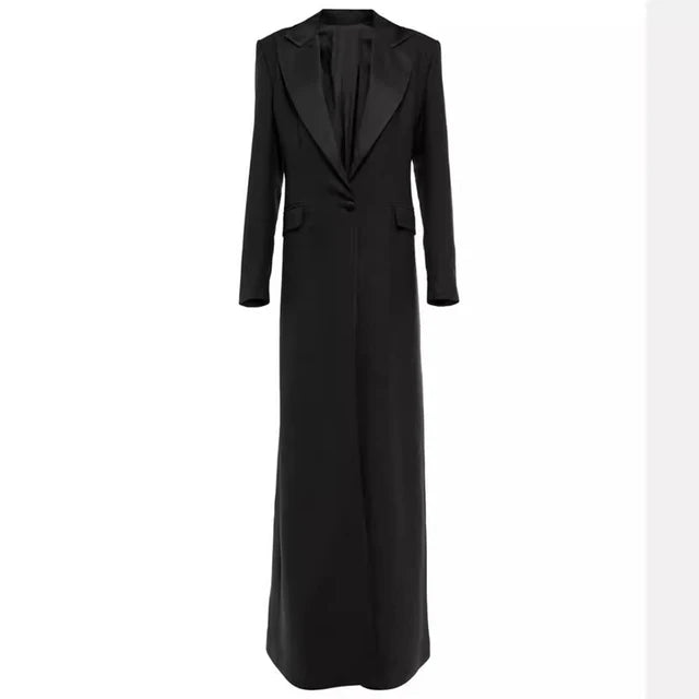 Solid Long Blazers For Women