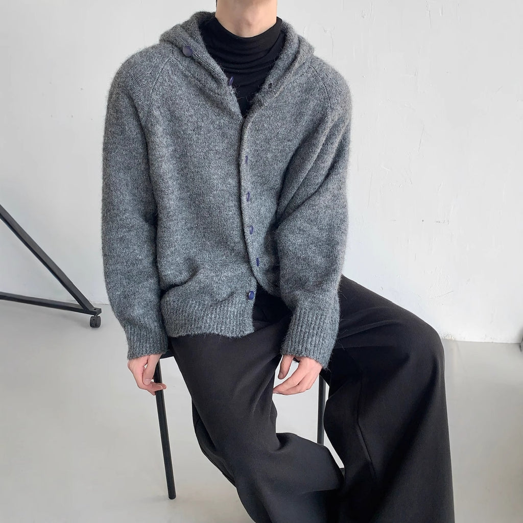 Thick Hooded Cardigan Sweater