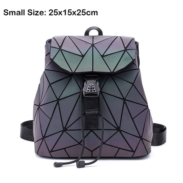 Geometric Plaid Backpacks