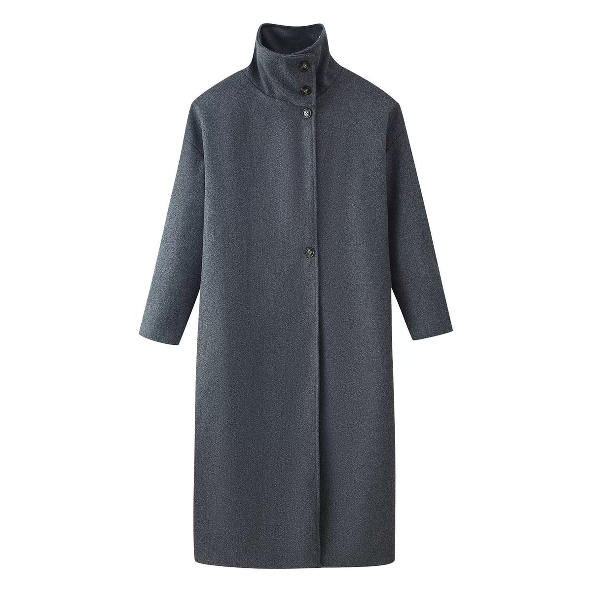 Loose long woolen coat jacket