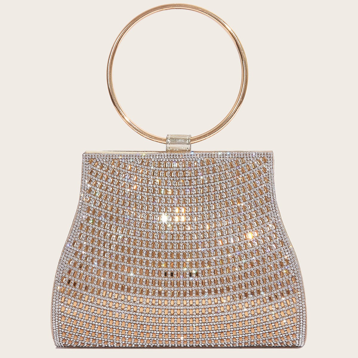 Diamond bag magnetic buckle chain bag