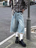 Vintage Retro Denim Shorts for Men