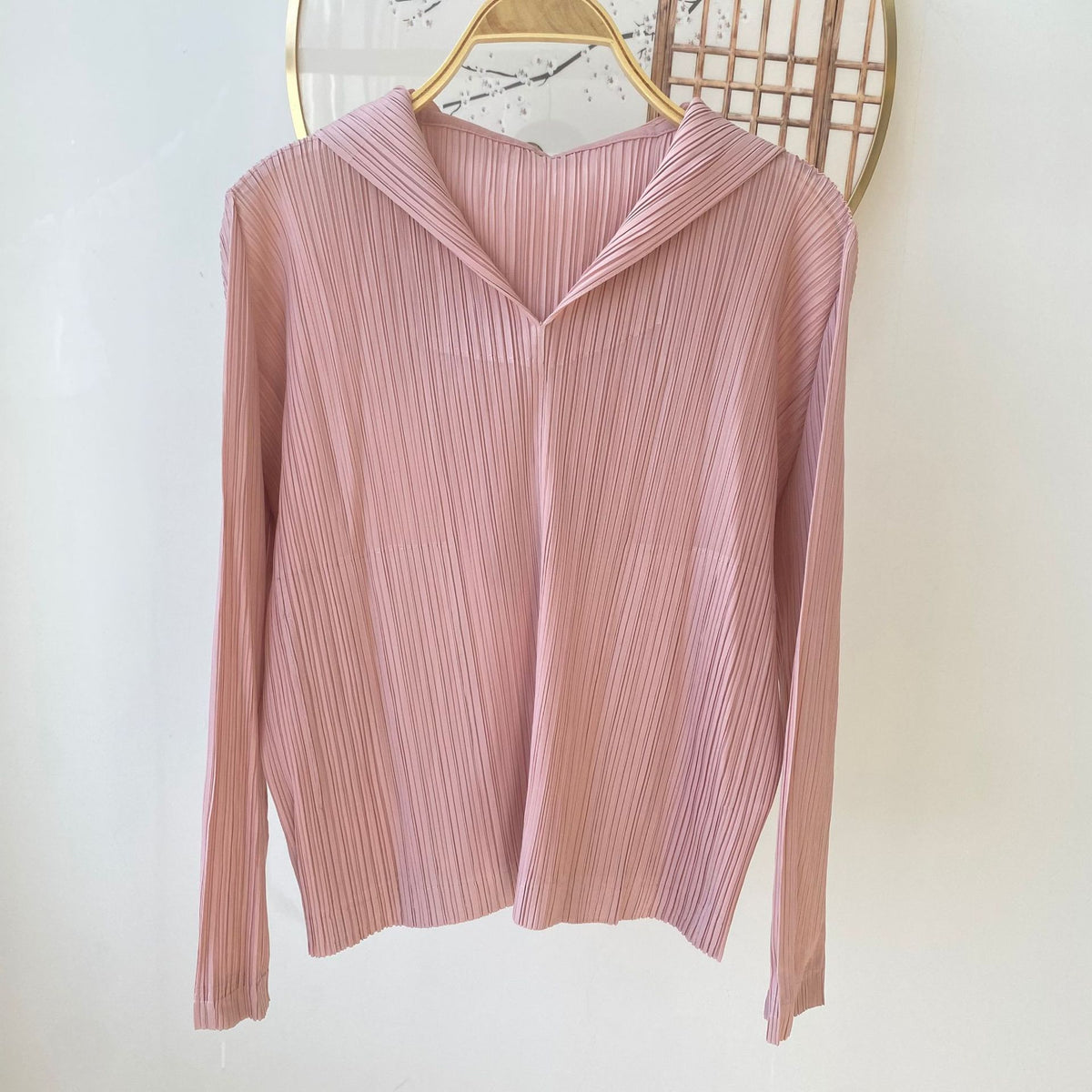 Pleated Hooded Sweatshirt