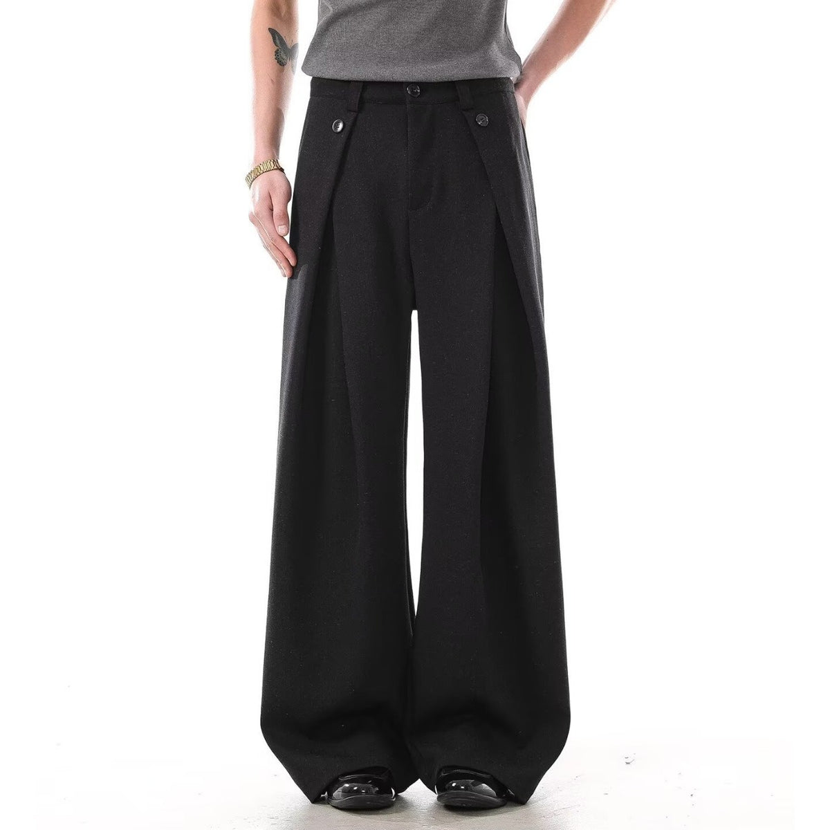 Double Pleat A-Line pant for Men