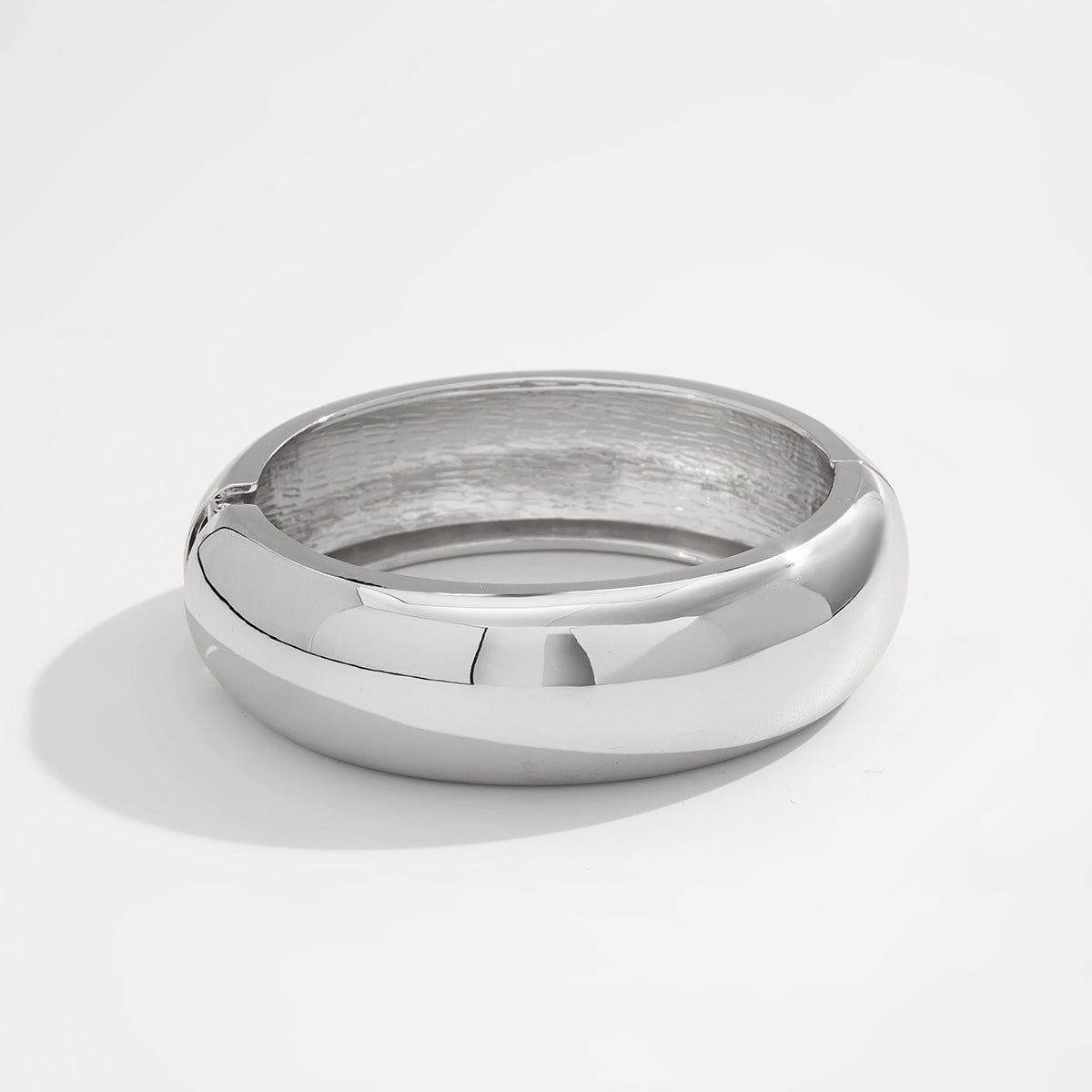Curved Smooth Surface Spring Bangle