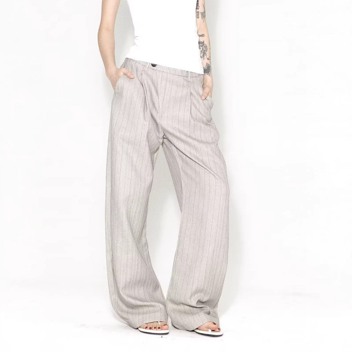 Stripe Texture pants for Men and women