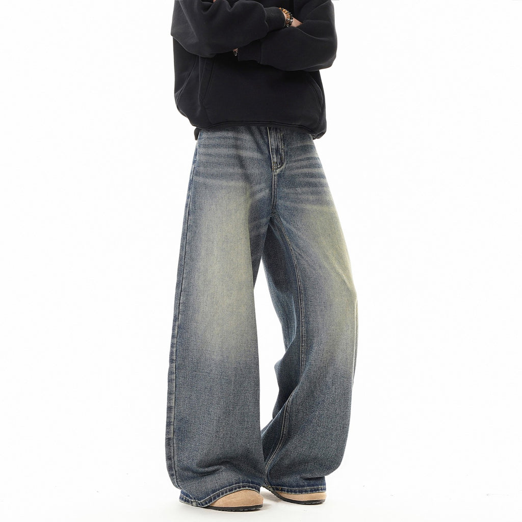 Knife-Edge Denim Pants Men