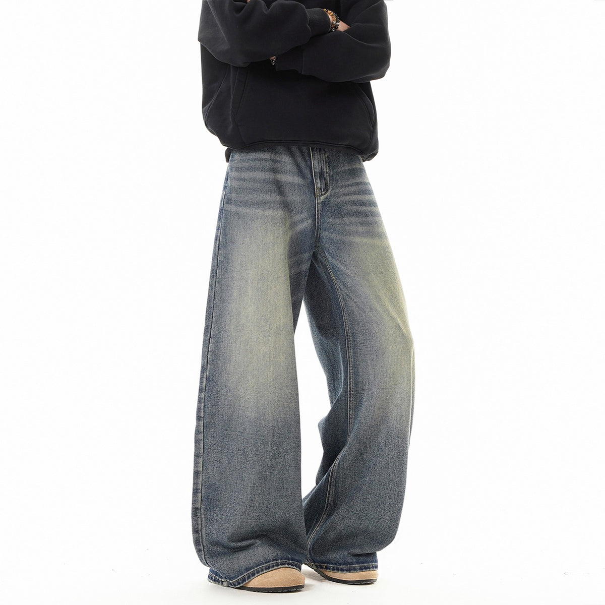Knife-Edge Denim Pants Men