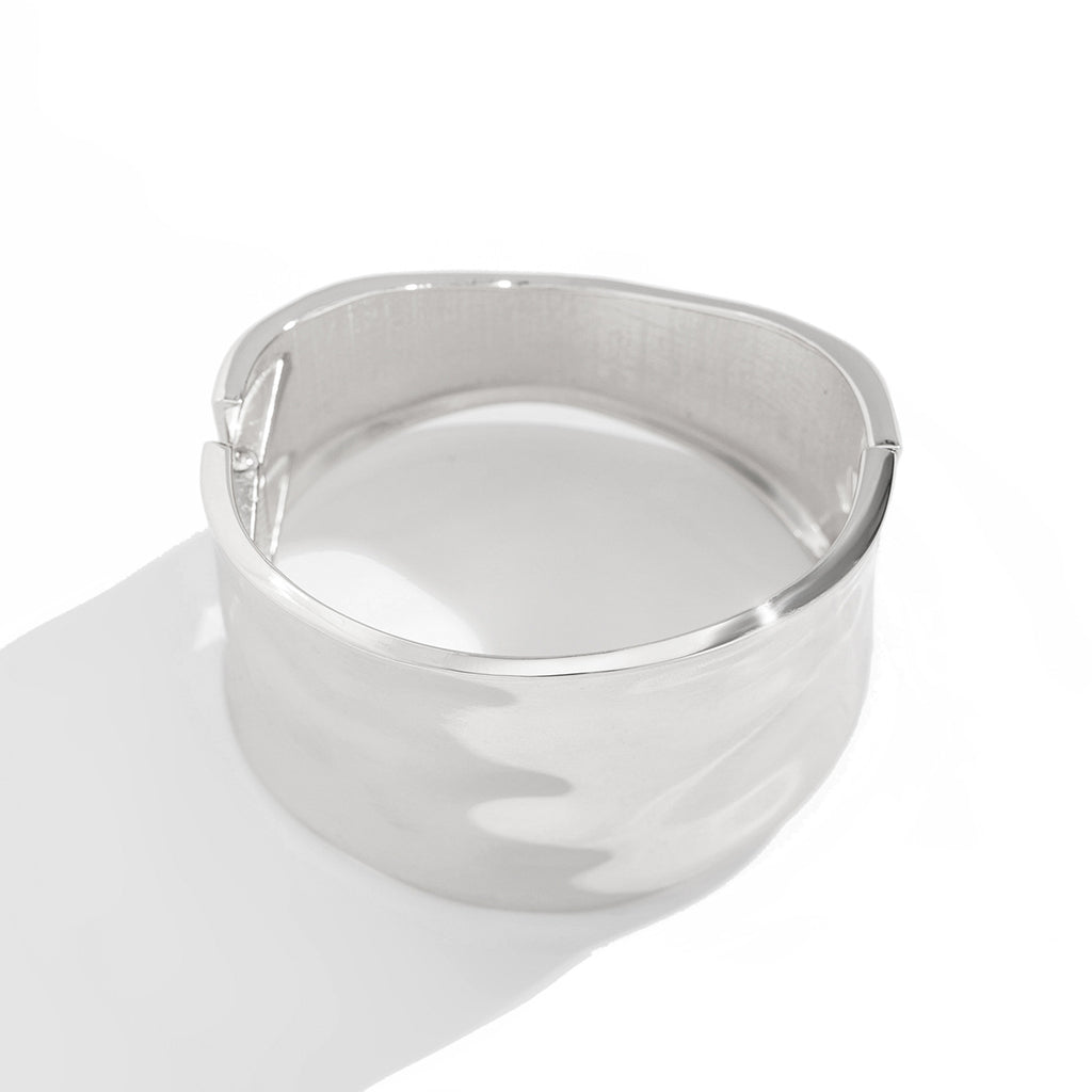 Curved Smooth Surface Spring Bangle