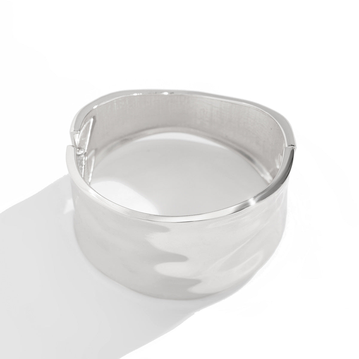 Curved Smooth Surface Spring Bangle