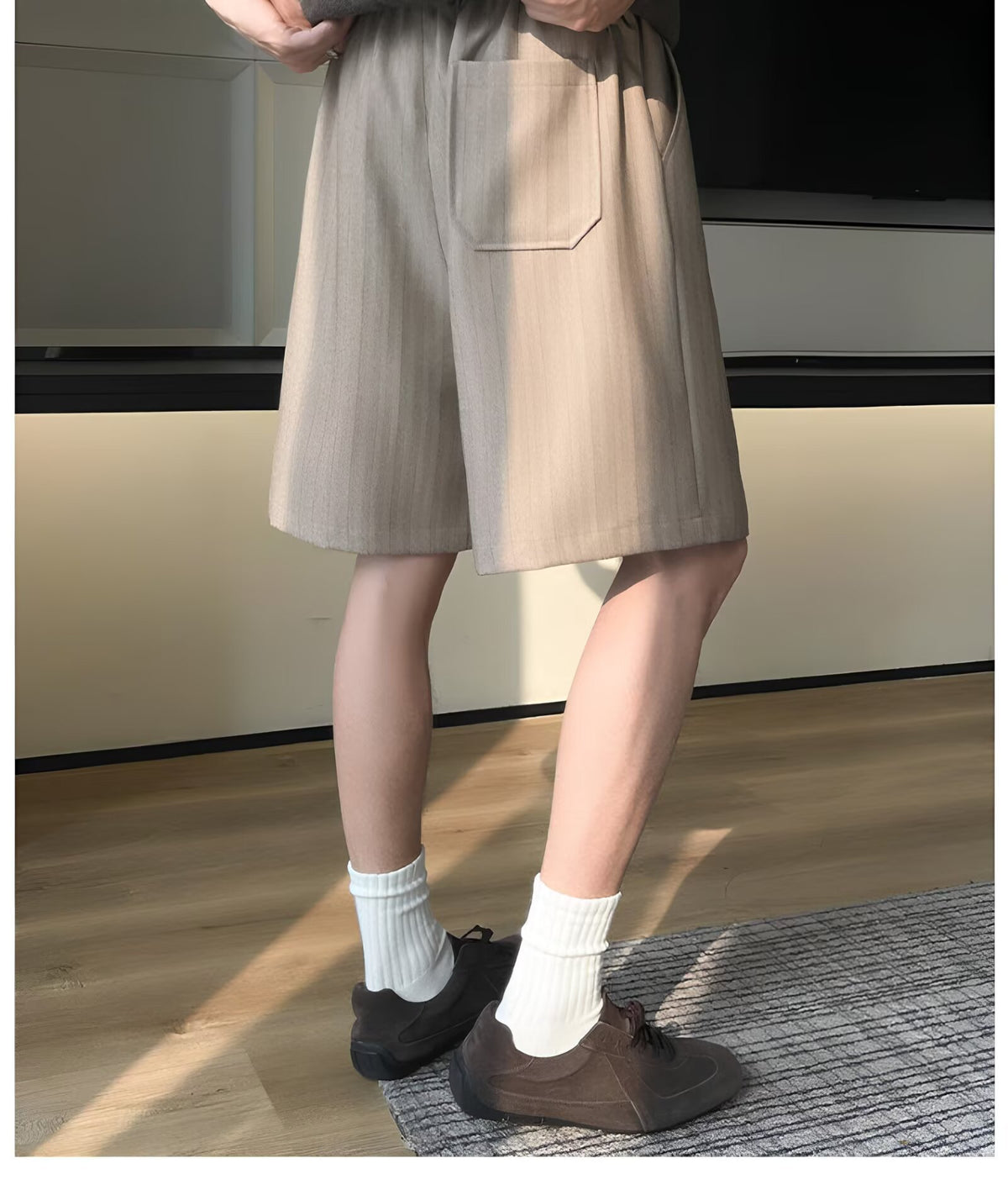 Preppy Style Striped Shorts Men